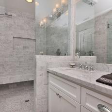Flip or Flop: Gorgeous Stone Covers Contemporary Bathroom