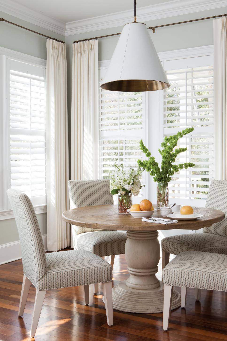Eclectic, Neutral Breakfast Area Eclectic, Neutral Breakfast Nook With Round Table