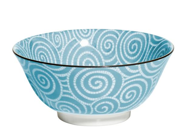 Cloud Swirls 6"-diameter ceramic bowl in sky blue, $8.50, pearlriver.com
