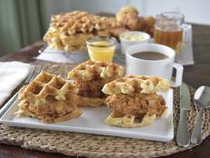 Crispy fried chicken and fresh-baked waffles come together to create an irresistible sweet-and-savory brunch dish or tasty light bite for any get-together.