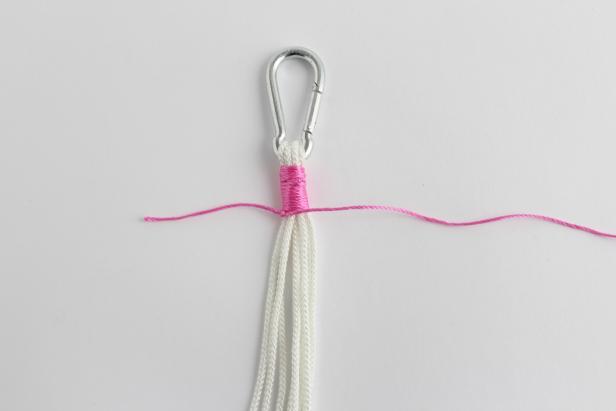 Repeat step #3 with a few colors of thinner rope, creating a fun stripe pattern.
