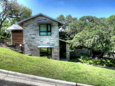 Gray Stone Contemporary Exterior