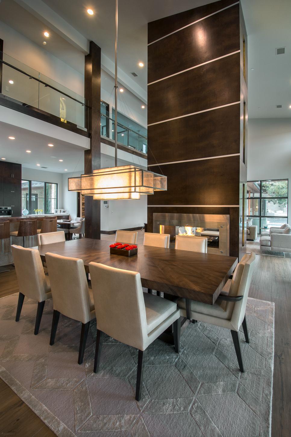 Contemporary Great Room Boasts Custom Chimney Contemporary Great Room Boasts Custom Chimney