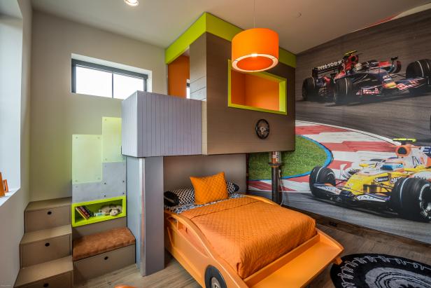 Bright, Contemporary Racecar Room Bright, Contemporary Racecar Room