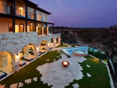 Mediterranean Home With Grass and Tile Terrace, Hot Tub, Swimming Pool