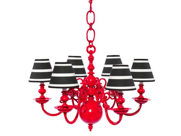 Red, Black, and White Bold Chandelier Red, Black, and White Bold Chandelier