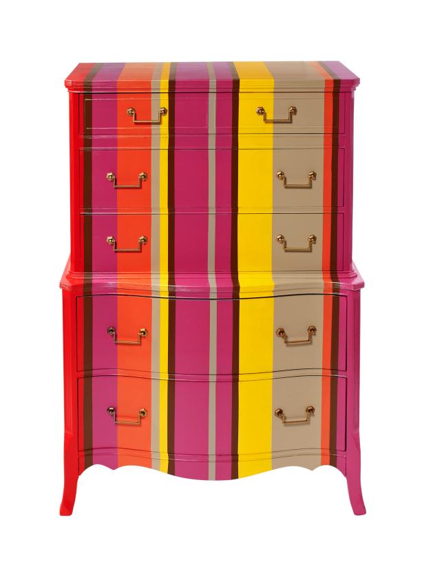 Multi-Striped Dresser DIY Multi-Striped Dresser DIY