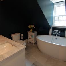Contemporary Bathroom With Soaker Tub