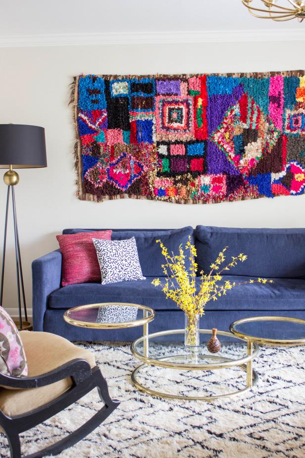 Contemporary Living Room with Bohemian Art Contemporary Living Room with Bohemian Art