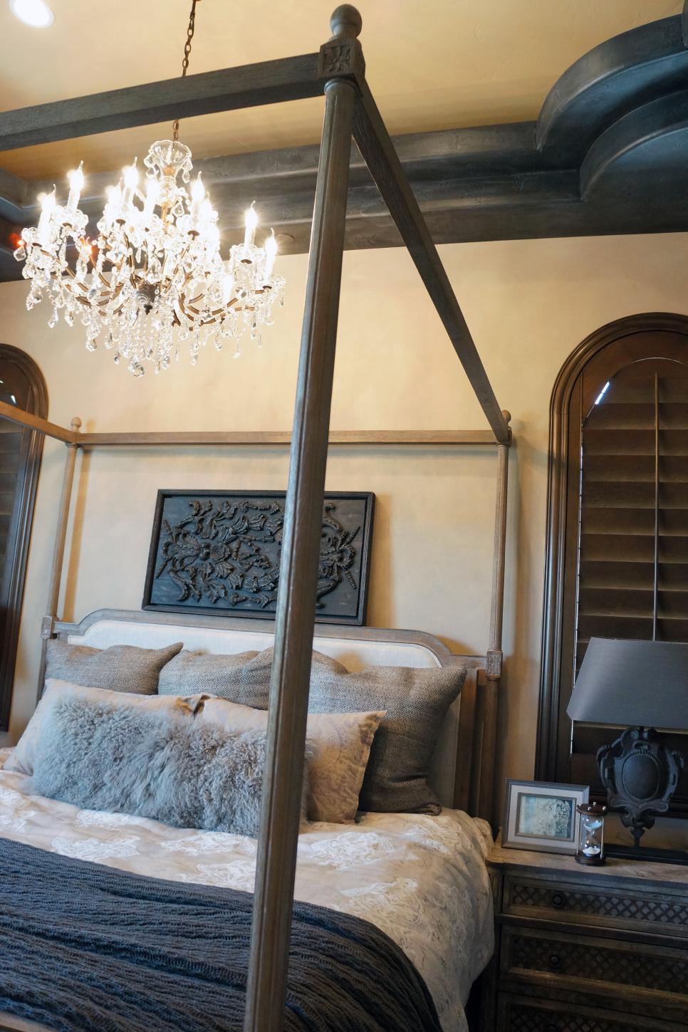 Four Poster Bed and Chandelier Four Poster Bed and Chandelier