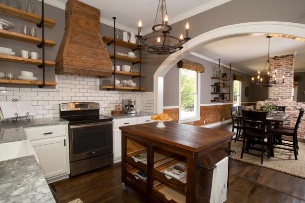 Open Kitchen and Dining Space United by Similar Wood Trim Open Kitchen and Dining Space United by Similar Wood Trim