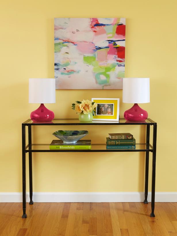 Console Table and Wall Art in Living Room Console Table and Wall Art in Living Room