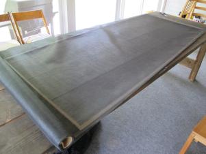 Cut a new piece of screen to size. Cut a new piece of screen to size.