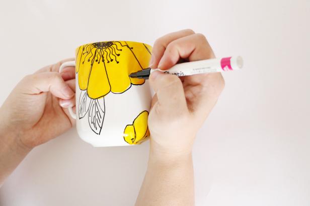 How to Update Basic White Mugs With Ceramic Paint How to Update Basic White Mugs With Ceramic Paint