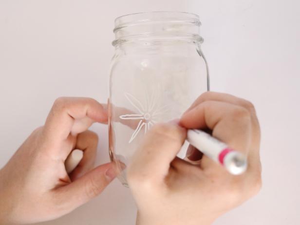 How to Dress Up Glass Jars With Hand-Drawn Designs
