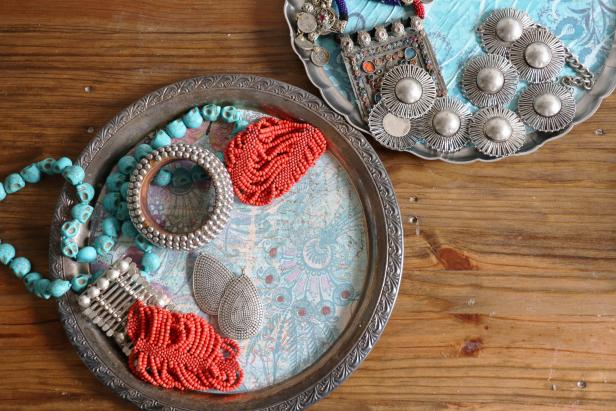 Bohemian-Inspired Vintage Trays Bohemian-Inspired Vintage Trays