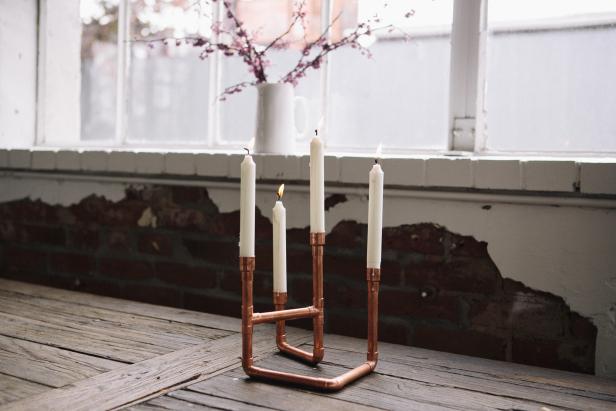 Copper Pipe Candelabra Copper Pipe Candelabra