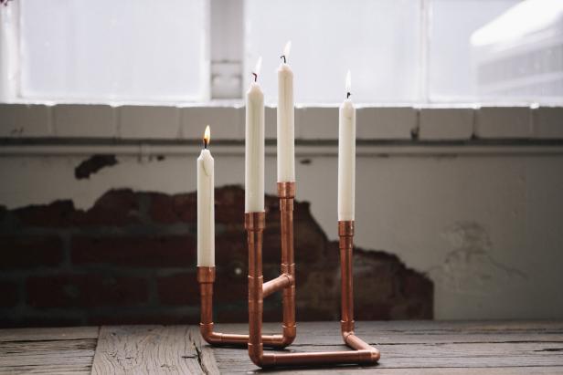 Copper Pipe Candelabra Copper Pipe Candelabra