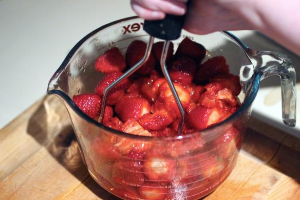 Step 3, Mash Strawberries Step 3, Mash Strawberries