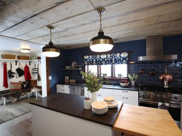 Island with Butcher Block Extension Island with Butcher Block Extension