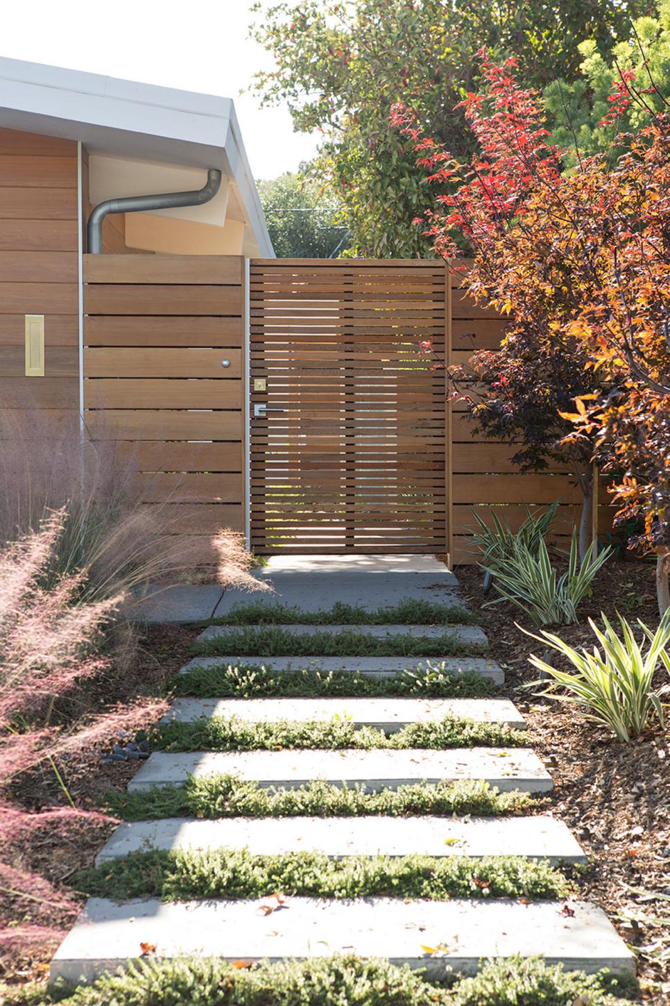 Remodeled Side Entrance to Home Mid-Century Eichler Home Renovation