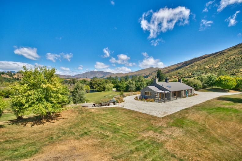 Countryside Farmhouse Home With Rural Landscape