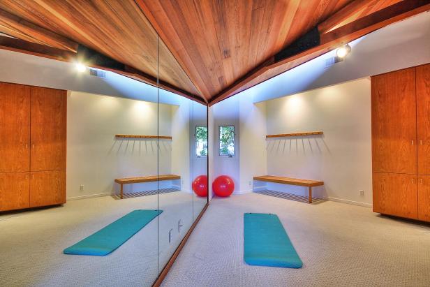 Exercise Room: Clifftop Mansion in Santa Barbara, Calif. Exercise Room: Clifftop Mansion in Santa Barbara, Calif.