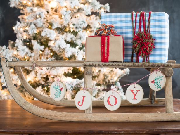 Wood Slice Joy Banner Wood Slice Joy Banner
