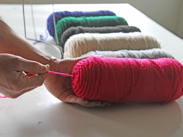 Pull the yarn from the center of the skein