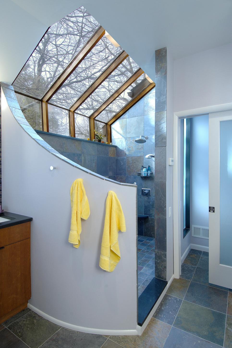 Naturally Lit Double Shower Double Shower with Natural Lighting