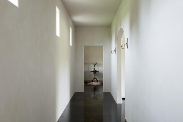 White Hallway With Sconces White Hallway With Sconces