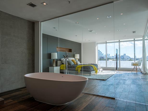 Neutral Freestanding Tub and Master Bedroom Neutral Freestanding Tub and Master Bedroom