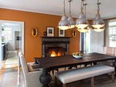 Warm Orange Dining Room