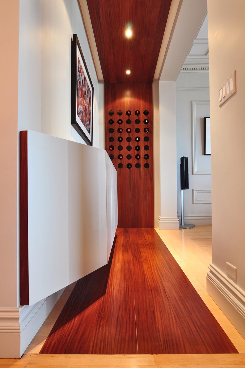 Wood Paneled Alcove With Wine Rack Alcove With Wine Rack