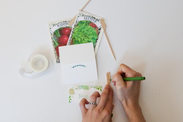 DIY Summer Garden Place Cards: Step 3 DIY Summer Garden Place Cards: Step 3