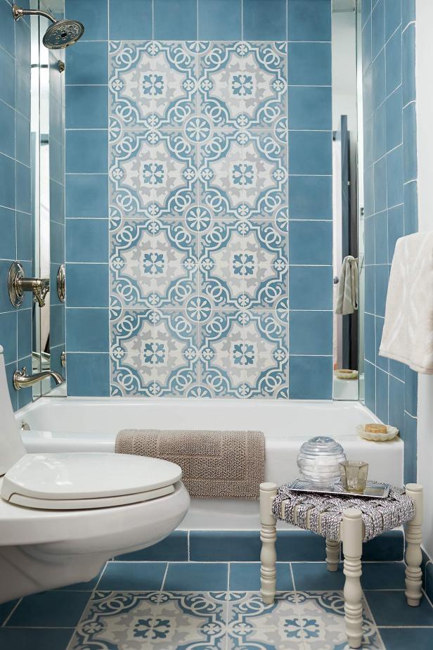 Blue Bathroom With Moroccan Flair Blue Bathroom With Moroccan Flair