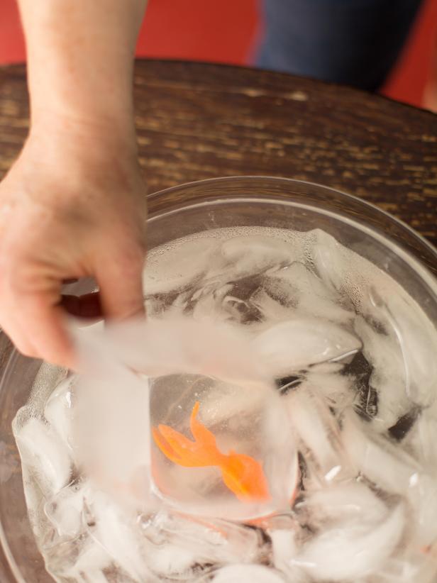 Place the bag into a large bowl of ice water to speed cooling process.