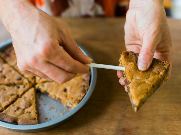 Cut into Wedges and Insert Sticks Sticks in Cookie Wedges