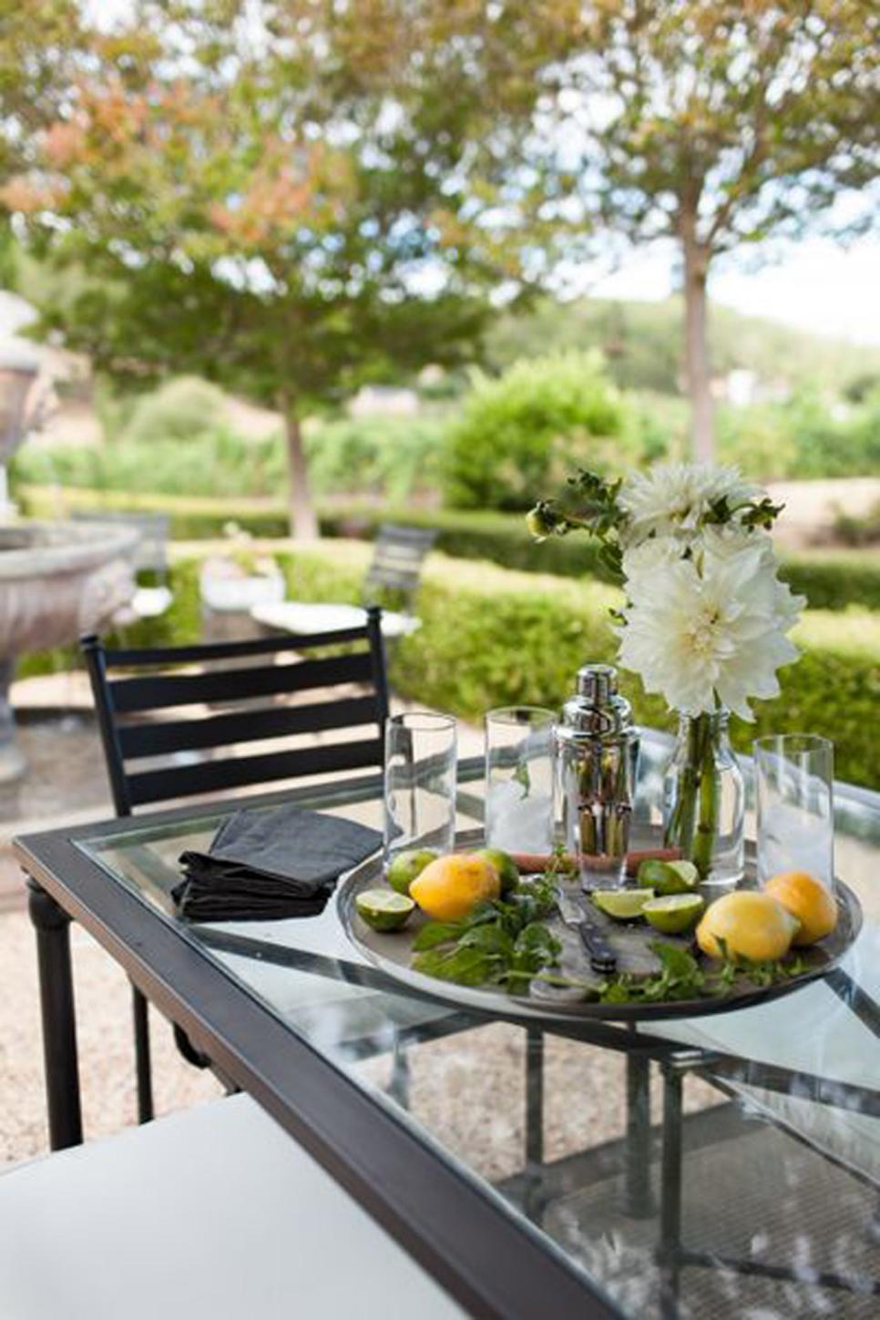 Glass Top Outdoor Table Outdoor Table with Glass Top