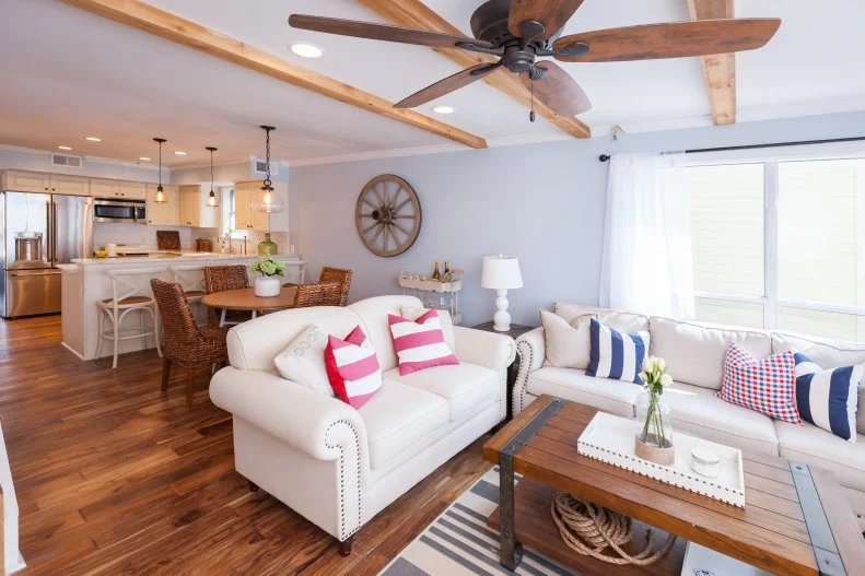 All-American Living Room Design From HGTV's Beach Flip 