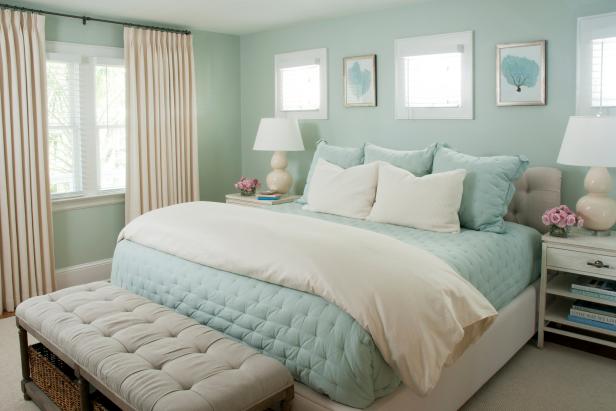 Seafoam Green Bedroom Features Lovely Coastal Design | HGTV
