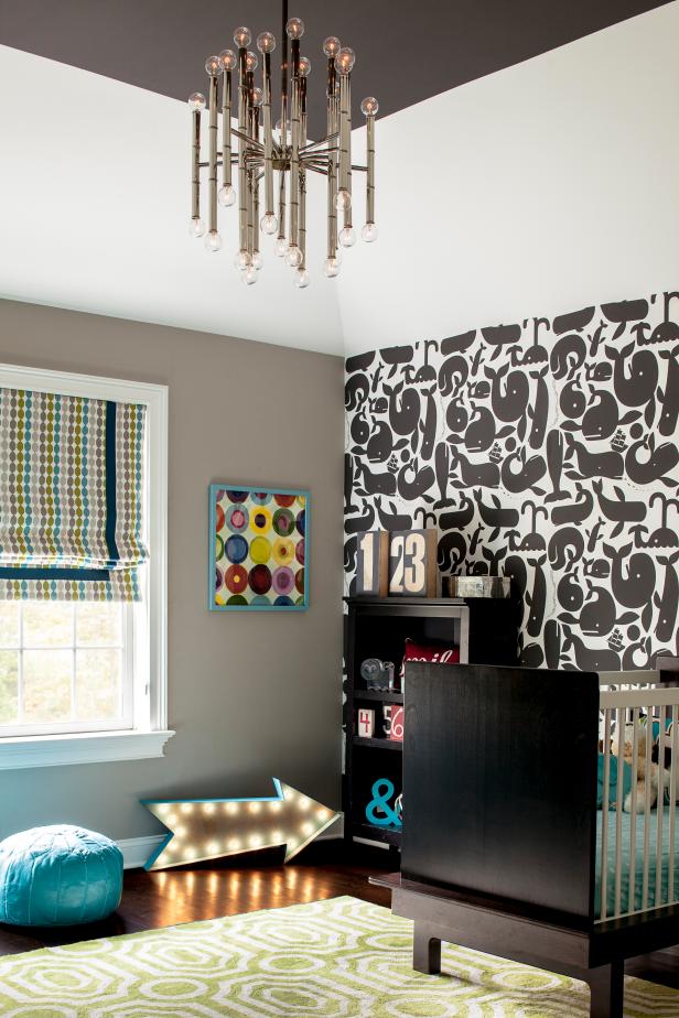 Boy's Nursery With Bold Patterns Boy's Nursery With Bold Patterns