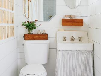 Small White Country Bathroom 