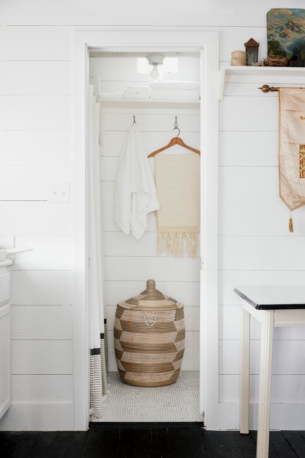 Pocket Door Into Small Yet Bright Bathroom Pocket Door Into Small Yet Bright Bathroom