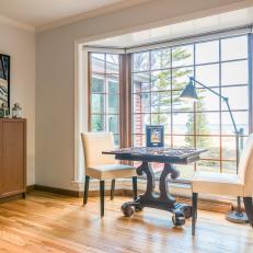 Bay Window With Antique Folding Table