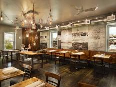 Second-Story Dining Room Features Upcycled Chandelier