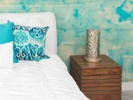 Turquoise, Ocean-Inspired Beach Flip Bedroom