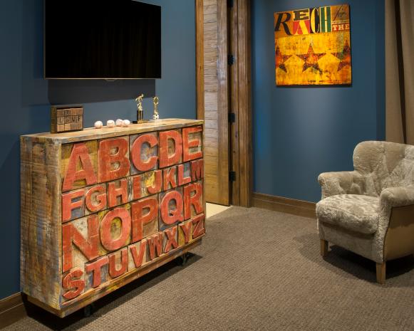 Rustic Alphabet Dresser and Armchair Rustic Alphabet Dresser