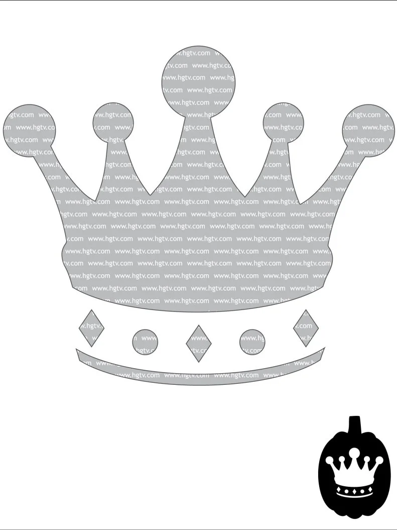 Crown Pumpkin-Carving Template