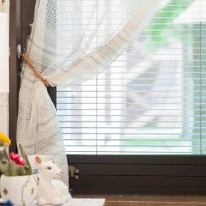 Striped Dorm Window Curtain